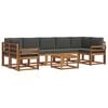vidaXL Ensemble de canap&eacute;s d'ext&eacute;rieur 8 pc Naturel et Anthracite