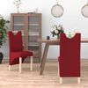 vidaXL Chaises &agrave; manger lot de 2 rouge bordeaux tissu