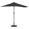 vidaXL Parasol de jardin Noir 294 x 150 x 223 cm Polyester et Acier