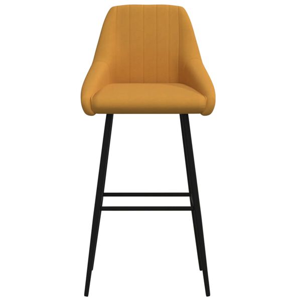vidaXL Tabouret de bar Marron Velours