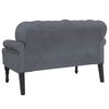 vidaXL Banc avec dossier gris foncé 119,5x64,5x75 cm velours