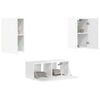 vidaXL Ensemble meuble TV 6 pcs Blanc brillant Bois d'ing&eacute;nierie
