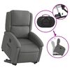 vidaXL Fauteuil inclinable &eacute;lectrique gris fonc&eacute; tissu