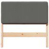 vidaXL T&ecirc;te de lit capitonn&eacute;e Marron et gris clair 90 cm Pin massif