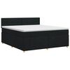 vidaXL Lit boxspring avec matelas Noir 140 x 200 cm Tissu