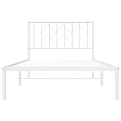 vidaXL Cadre de lit métal sans matelas et tête de lit blanc 100x200 cm