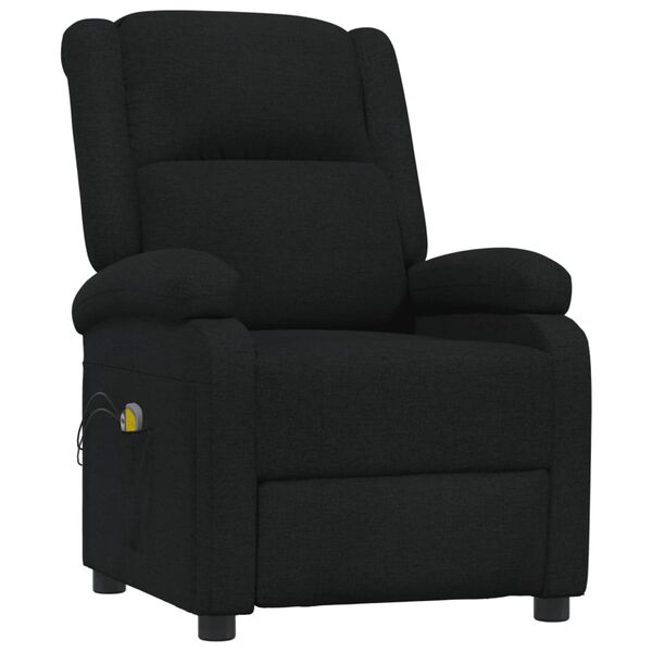 vidaXL Fauteuil &eacute;lectrique de massage Noir Tissu