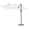 vidaXL Parasol cantilever de jardin Couleur sable 372 x 198 x 243 cm