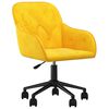 vidaXL Chaises pivotantes &agrave; manger lot de 2 Jaune Velours