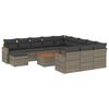 vidaXL Patio Sofa Set 11 place Grey