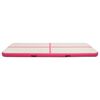 vidaXL Tapis gonflable de gymnastique avec pompe 400x100x15cm PVC Rose