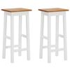 vidaXL Tabourets de bar lot de 2 bois de ch&ecirc;ne solide