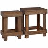 vidaXL Support de Plante 2 pc Marron 70 x 11 x 27 cm Bois d'Acajou