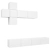 vidaXL Ensemble de meuble TV 7 pcs Blanc Bois d'ing&eacute;nierie