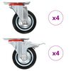 vidaXL 8 pcs Roulettes pivotantes 75 mm