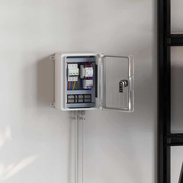 vidaXL Cabinet de Contrôle Gris 18 x 13 x 24 cm Plastic ABS