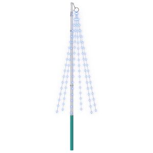 vidaXL Guirlande lumineuse de sapin de No&euml;l avec piquet et m&acirc;t 180 cm