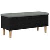 vidaXL Banc de rangement avec coussin Ch&ecirc;ne noir 102 x 42 x 46 cm