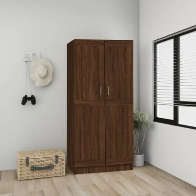 vidaXL Garde-robe Chêne marron 82,5x51,5x180 cm Bois d'ingénierie