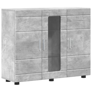 vidaXL Cabinet en Bois avec stockage Gris b&eacute;ton 88,5 x 30,5 x 73 cm