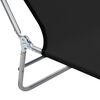 vidaXL Chaises longues pliables lot de 2 Acier et tissu Noir