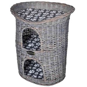 vidaXL Arbre/maison 2 niveaux &agrave; chat avec coussin Saule