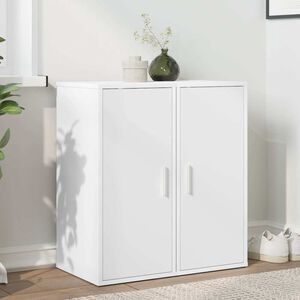 vidaXL Armoires &agrave; chaussures 2 pcs Blanc 32x35x70 cm Agglom&eacute;r&eacute;