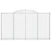 vidaXL Panier de gabions arqu&eacute; 300x30x160/180 cm Fer galvanis&eacute;