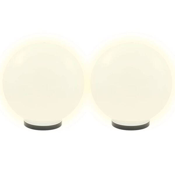 vidaXL Lampe à LED sous forme de boule 2 pcs Sphérique 40 cm PMMA