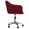 vidaXL Chaises pivotantes &agrave; manger lot de 2 Rouge bordeaux Tissu