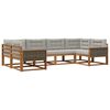 vidaXL Ensemble de canap&eacute;s d'ext&eacute;rieur 6 pc Naturel et gris clair