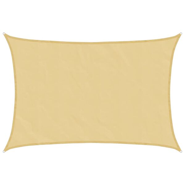 vidaXL Voile d'ombrage sable 4x3 m 100 % polyester oxford