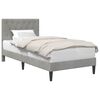 vidaXL Cadre de lit avec t&ecirc;te de lit Gris clair 90 x 190 cm Velours