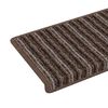 vidaXL Tapis d'escalier auto-adh&eacute;sifs 15 pcs Marron 65 x 21 x 4 cm