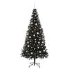 vidaXL Sapin de No&euml;l avec 300 LED avec support Noir 210 cm PVC