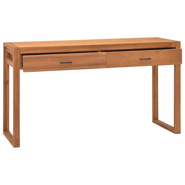 vidaXL Bureau avec 2 tiroirs 140x40x75 cm Bois de teck