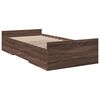 vidaXL Cadre de lit avec tiroirs sans matelas ch&ecirc;ne marron 75x190 cm