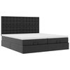 VidaXL Cadre de lit ottoman avec matelas noir 200x200 cm similicuir