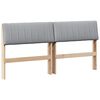 vidaXL T&ecirc;te de lit capitonn&eacute;e Gris clair 150 cm Pin massif