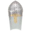 vidaXL Casque de chevalier croisé antique pour GN Argenté Acier