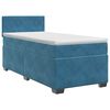 vidaXL Lit boxspring avec matelas Bleu fonc&eacute; 80 x 200 cm Velours