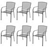 vidaXL Ensemble &agrave; manger de jardin 7 pcs Acier Anthracite
