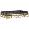 vidaXL Ensemble de canap&eacute;s d'ext&eacute;rieur 10 pc Blanc et anthracite