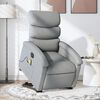 vidaXL Fauteuil inclinable de massage &eacute;lectrique Gris clair Tissu