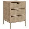 vidaXL Armoire de rangement de jardin beige 55x59x80 cm r&eacute;sine tress&eacute;e