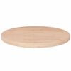 vidaXL Dessus de table rond &Oslash;40x2,5 cm Bois de ch&ecirc;ne massif non trait&eacute;
