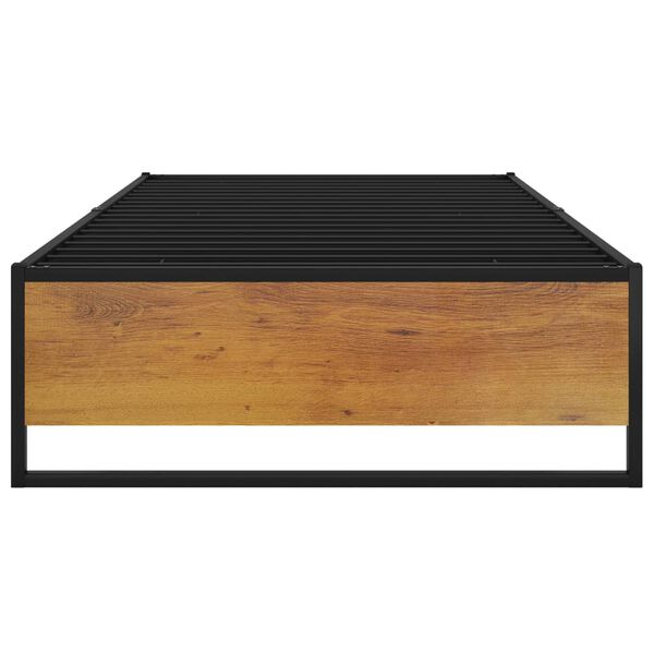 vidaXL Cadre de lit sans matelas noir métal 90x200 cm