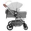 vidaXL Poussette pour b&eacute;b&eacute; 3-en-1 Gris clair Aluminium