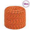 vidaXL Corde de bateau Orange 6 mm 50 m Polypropyl&egrave;ne