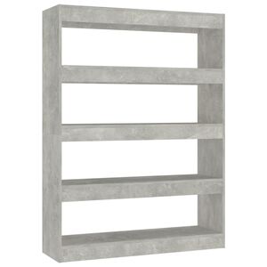 vidaXL Biblioth&egrave;que/S&eacute;parateur de pi&egrave;ce Gris b&eacute;ton 100x30x135 cm
